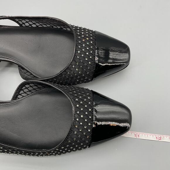 NEW Veronica Beard Women’s Cecile Slingback Flats Black Size 9.5M - Picture 7 of 10